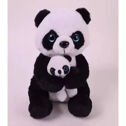 Plišasti panda z mladičem - 20 cm