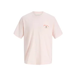 JACK & JONES Majica JORPOST  azur / rumena / roza / bela