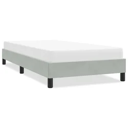 Okvir kreveta bez madraca svijetlo sivi 100x210 cm baršun