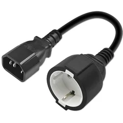 Qoltec adapter IEC 320 C14/SCHUKO | 0,15M
