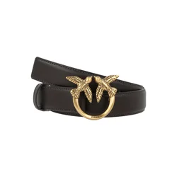 PINKO Pas LOVE BERRY temno rjava