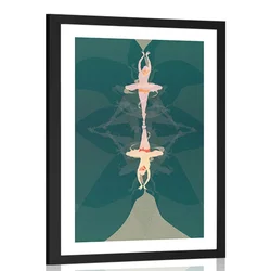 Plakat s paspartujem umetniški balet - 40x60 black