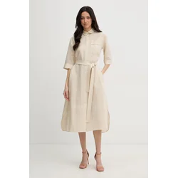 MM by Max Mara poletna obleka lanena TABELLA