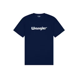 WRANGLER Majica LOGO TEE marine/bela