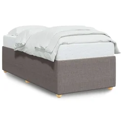 Vidaxl Posteljni okvir brez vzmetnice taupe 100x200 cm blago