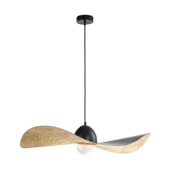 Luster na sajli KAPELLO 1xE27/60W/230V prečnik 76 cm crni/zlatni