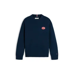 TOMMY HILFIGER Pulover Essential mornarska/rdeča/bela