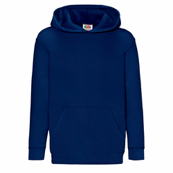 Navy blue childrens sweatshirt Classic kangaroo Fruit of the Loom