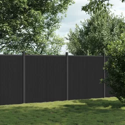 Panel za ogradu sivi 353 x 186 cm WPC