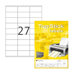 HERMA etikete TOPSTICK 70 x 32 mm, 27, 100, Bela