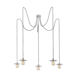 Argon 2079 - Luster na sajli CORSO 5xE27/15W/230V pauk sjajni hrom