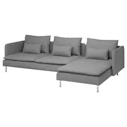 SÖDERHAMN Sofa 4-sed i lenjivac, Tonerud siva