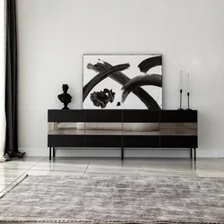 Hanah home TV Komoda Leon Crno-Siva