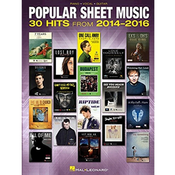 POPULAR SHEET MUSIC 30 HITS FROM 2014-2016 PVG