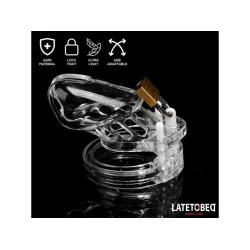 LATETOBED CAGE Kletka Za Penis Universal Short Clear
