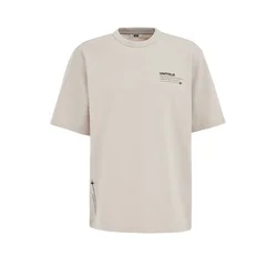 WE Fashion Majica greige / črna