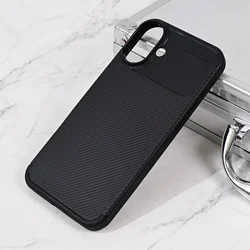 Maska za mobilni telefon iPhone 16 Plus DEFENDER CARBON, Crna