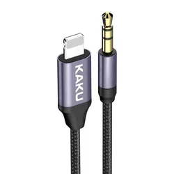 Kaku KSC-427 avdio kabel Lightning/3.5mm jack 1m, črna