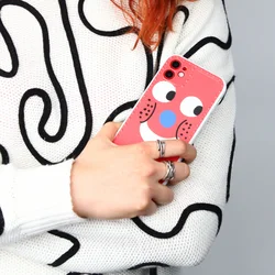 Maska Smile face za iPhone 12 Mini 5.4 crvena