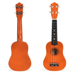 Northix Otroška lesena ukulele kitara s 4 najlon strunami ECOTOYS