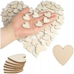 DE Srčki za barvanje 30 kosov Leseni majhni srčki 3 cm Decoupage Scrapki
