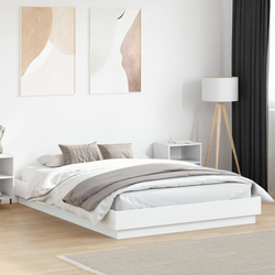 Okvir kreveta s LED svjetlima bijeli 160 x 200 cm