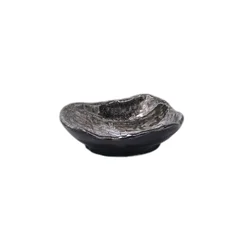 Skleda za omako SHIRANAMI 9 cm, 60 ml, črna, keramika, MIJ