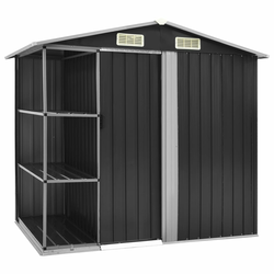 Den Vrtna lopa s stojalom antracitna 205x130x183 cm železna