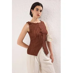 Trendyol Milla Ženska bluza, Braon