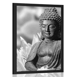 Plakat umirjeni Buda v črnobeli varianti - 20x30 black