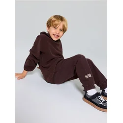 Sinsay - Postavljene loose jogger pantalone Active - tamno braon