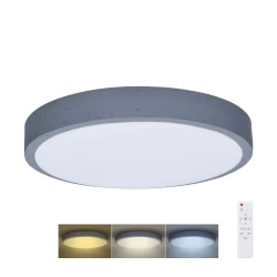 Solight WO8001 - LED prigušiva svetiljka SIVA LED/48W/230V 3000-6500K prečnik 38 cm + daljinski upravljač