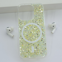 Maska Shine Shimmer Magsafe za iPhone 14 Pro Max, Žuta