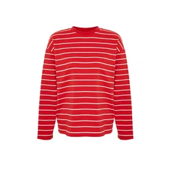 Trendyol Majica rdeča/bela