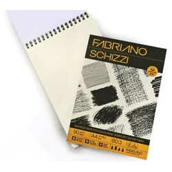 Blok Schizzi skicen (20% cotton) spirala gore A3 80L 90g Fabriano