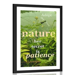 Plakat s paspartujem citat v naravnem slogu - 60x90 white