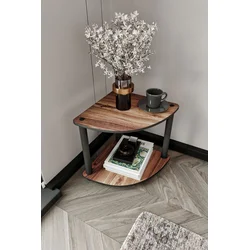 Hanah Home Pomoćni stočić Tiers Corner, 34x38x34 cm, Boje oraha