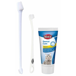 TRIXIE Set četkica i pasta za zube sa ukusom sira za mačke 25620