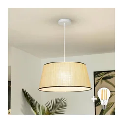 Brilagi - LED luster na sajli CERIA 1xE27/40W/230V prečnik 50 cm bež