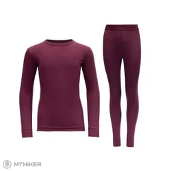 Devold Outdoor Wool otroški komplet termo perila, Rdeča (10 let)