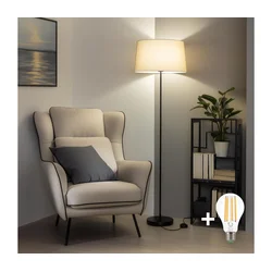 Brilagi - LED stojeća lampa CERIA 1xE27/40W/230V O 45 cm bež/crna