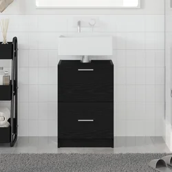 Kupaonski ormar Crni hrast 40 x 37 x 59 cm Konstruirano drvo