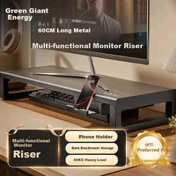 Llano Postolje za monitor, 60x26 cm, Crno