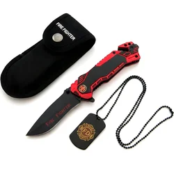 Outdoorovski nož QF - 40792 - Crvena / Crna KP40792