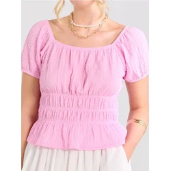 Sinsay - Nabrana bluza - roze