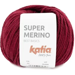 Katia Super Merino 24 Maroon Pletilna preja