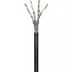 MicroConnect S/FTP CAT6 zunanji 100m črne barve