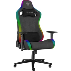 Genesis TRIT 660 gaming stol, RGB, siv, siv