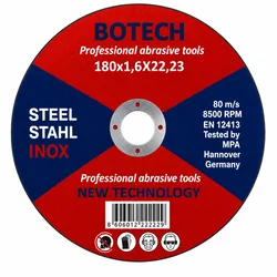Botech Rezna ploča, Inox, 180x1,6x22mm
