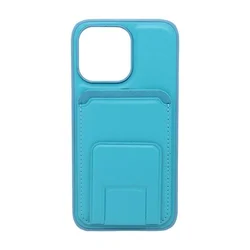 Maska za telefon LEATHER MAGSAFE WALLET za Iphone 13 Pro, Svetloplava